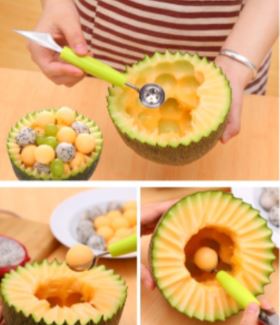 Melon Scoop & Fruit Cutter (Multi-Purpose) - various colours