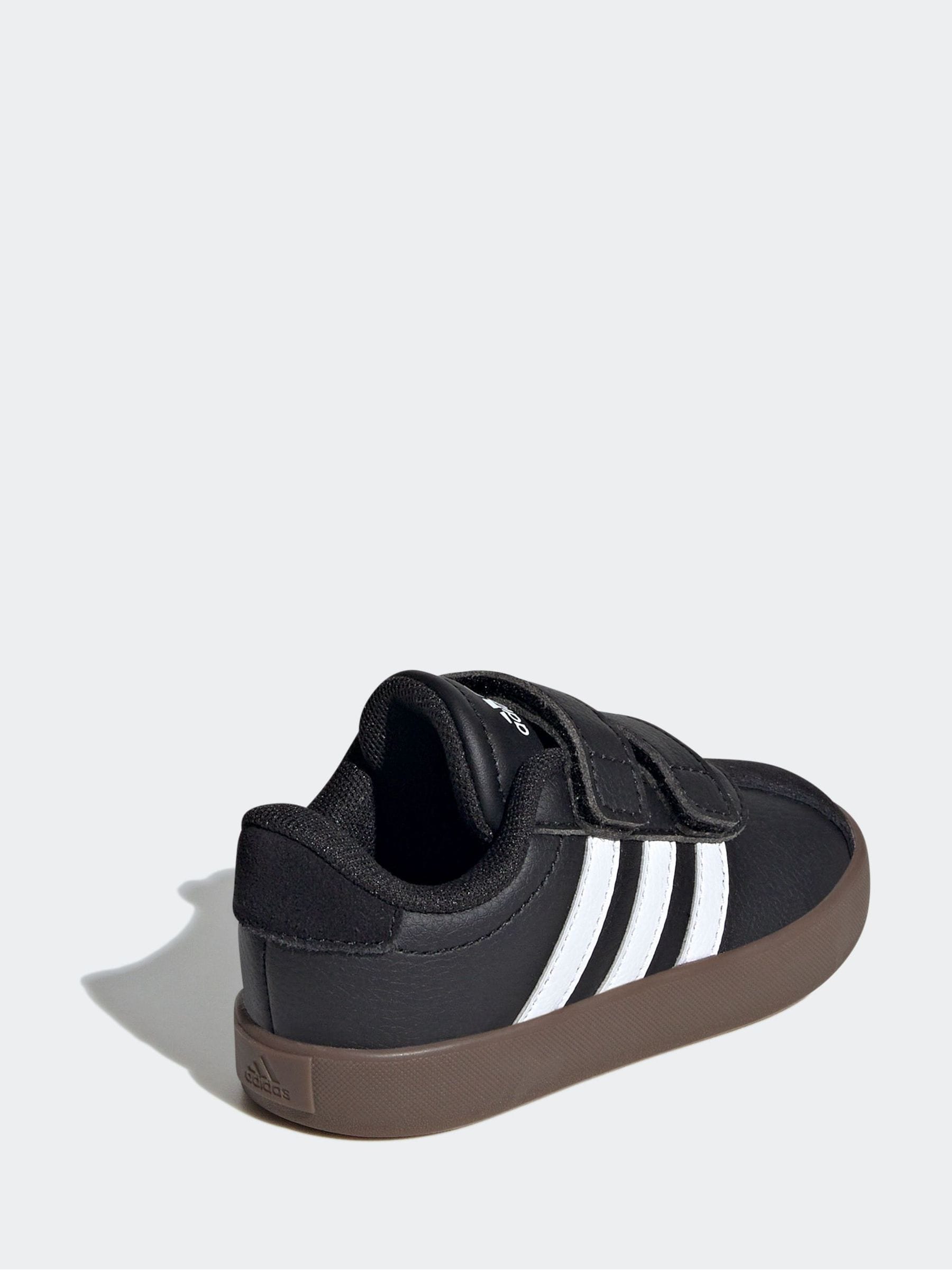 adidas Black/White VL Court 3.0 Hook and Loop Infant Trainers