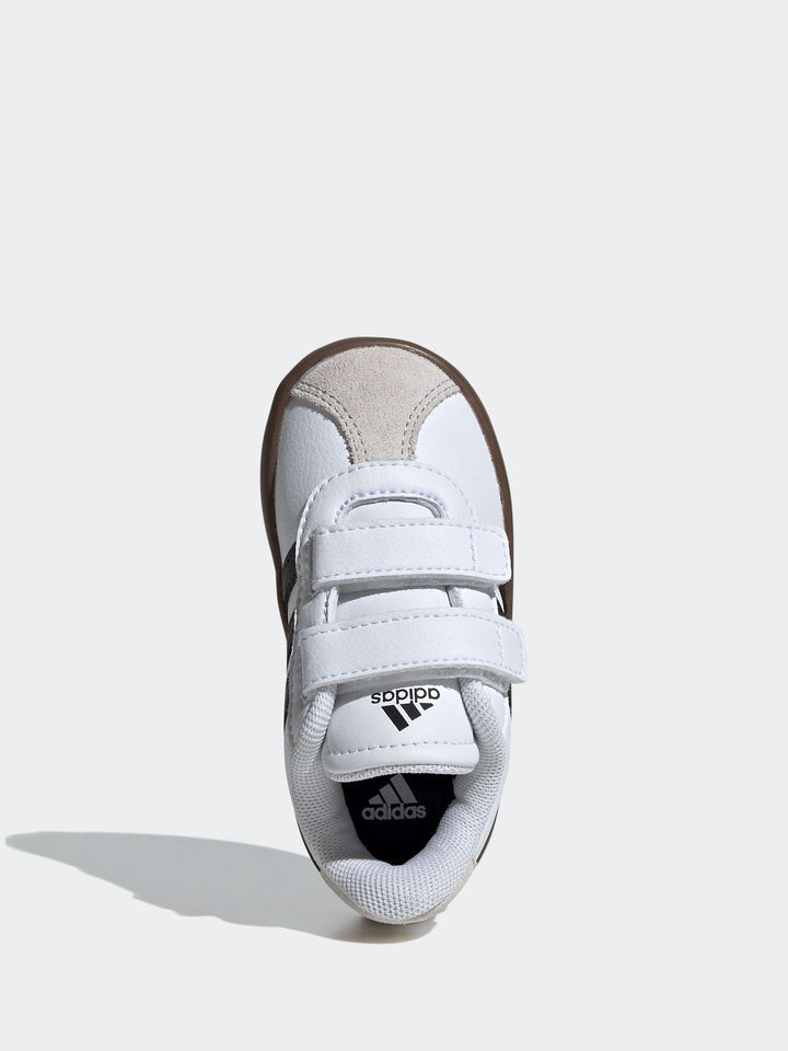 adidas White/Black VL Court 3.0 Hook and Loop Infant Trainers