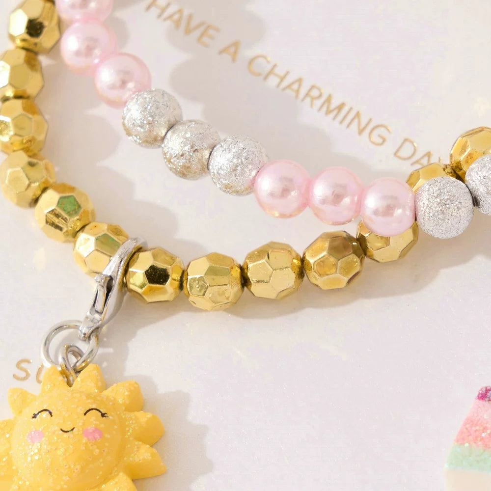 Monsoon Children's Cute Cartoon Pendant Bracelet Set (Can be Used as a Hair Tie)