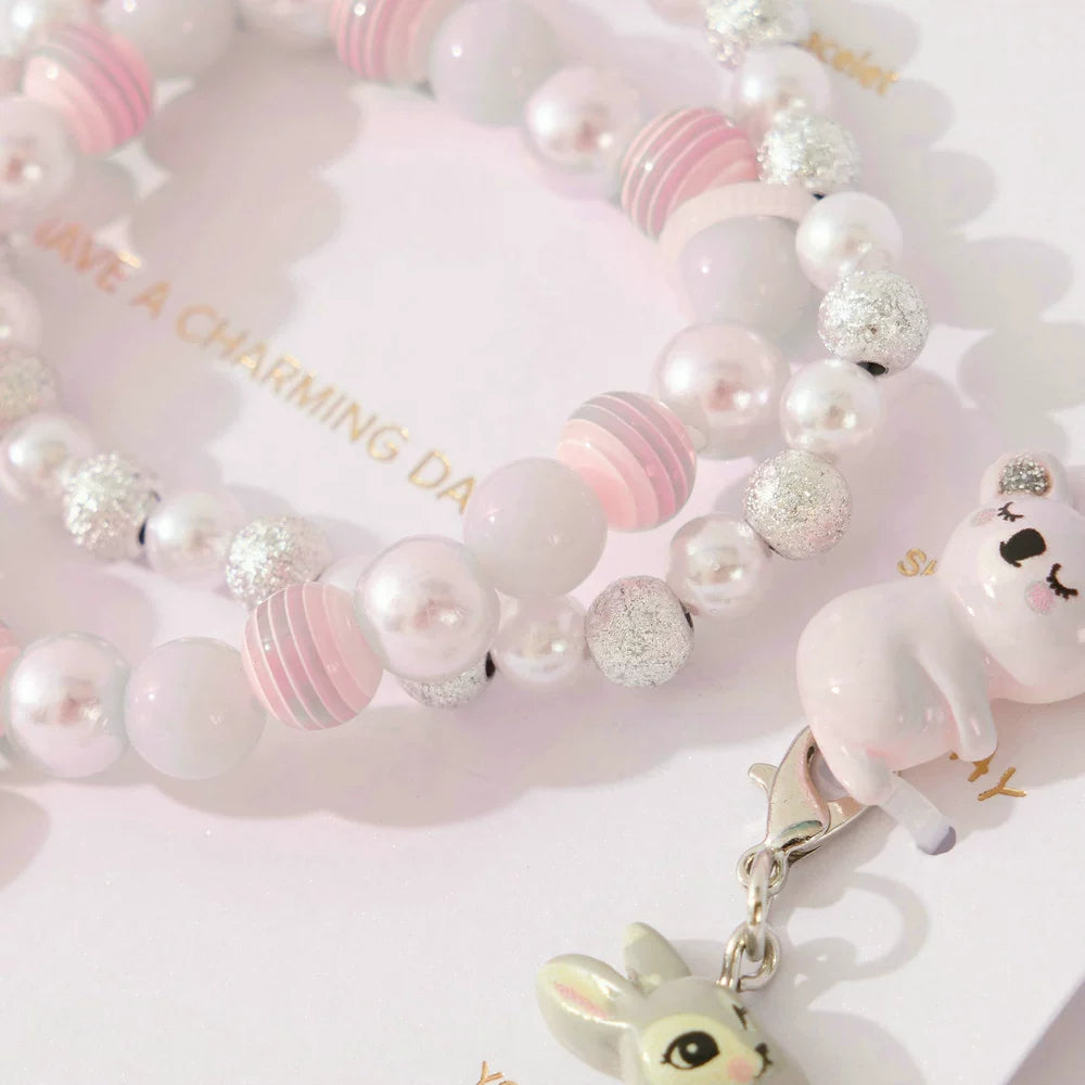 Monsoon Children's Cute Cartoon Pendant Bracelet Set (Can be Used as a Hair Tie)