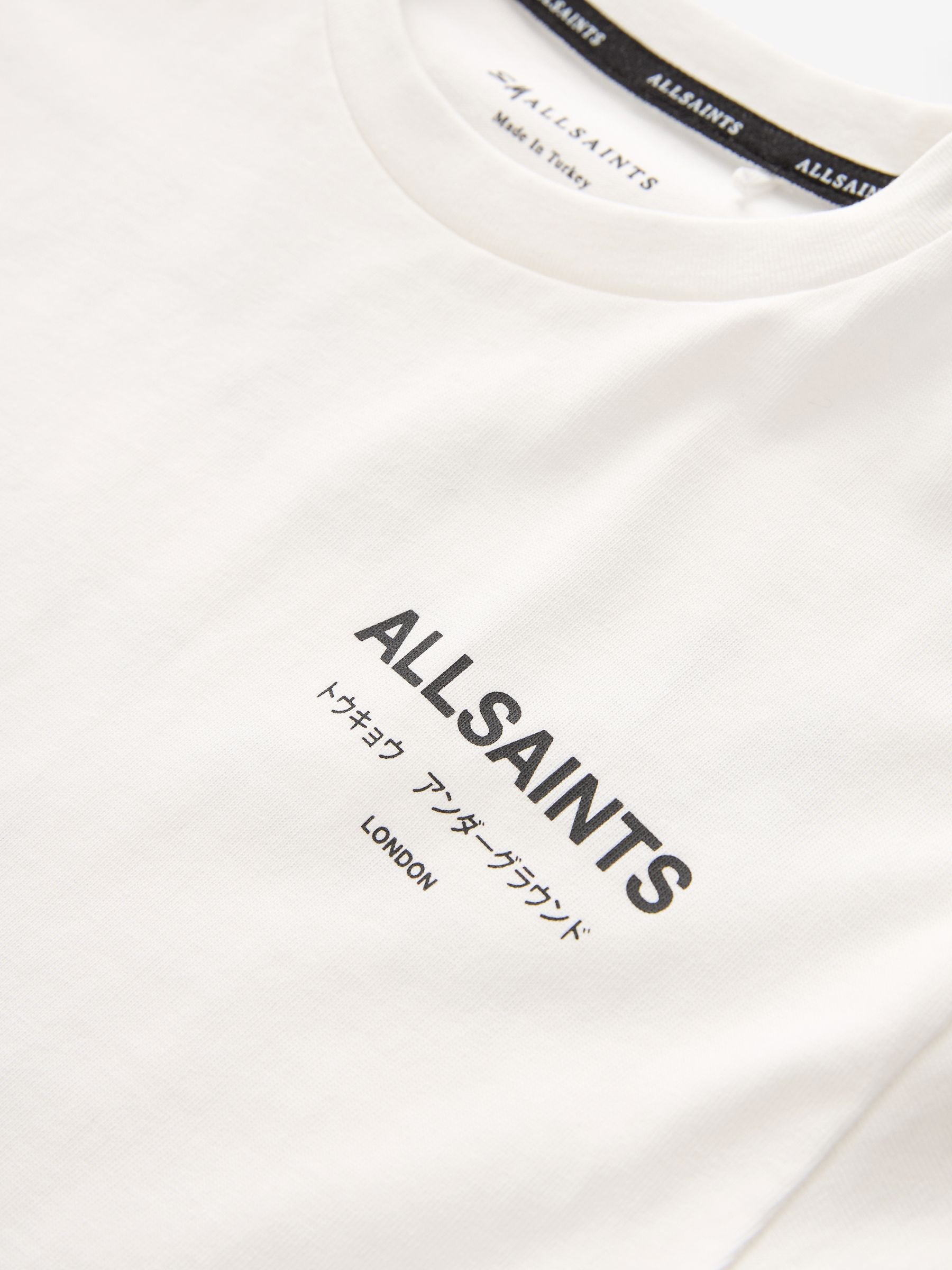 smALLSAINTS White Oversized Underground Crew Neck Cotton T-Shirt