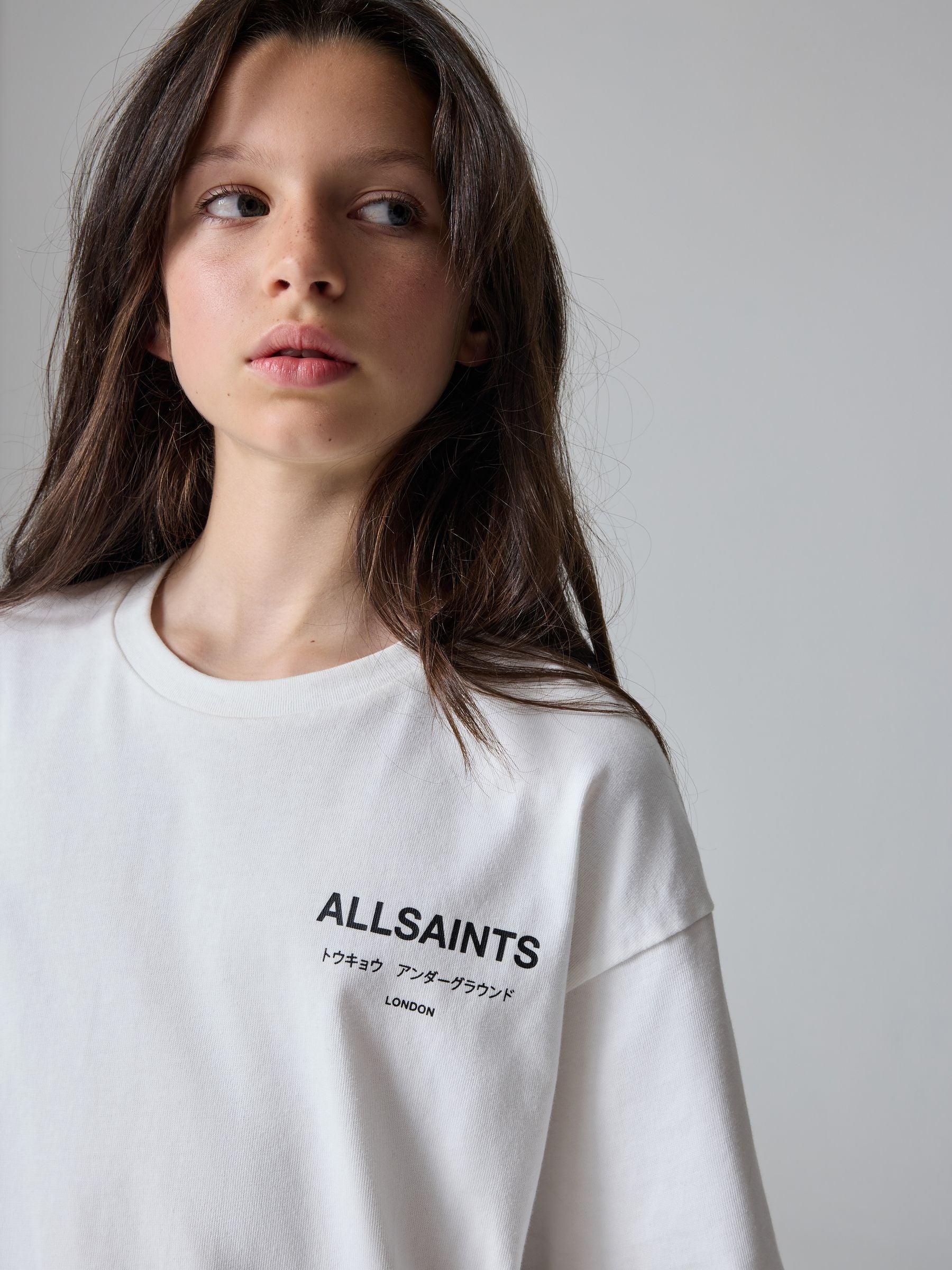 smALLSAINTS White Oversized Underground Crew Neck T-Shirt