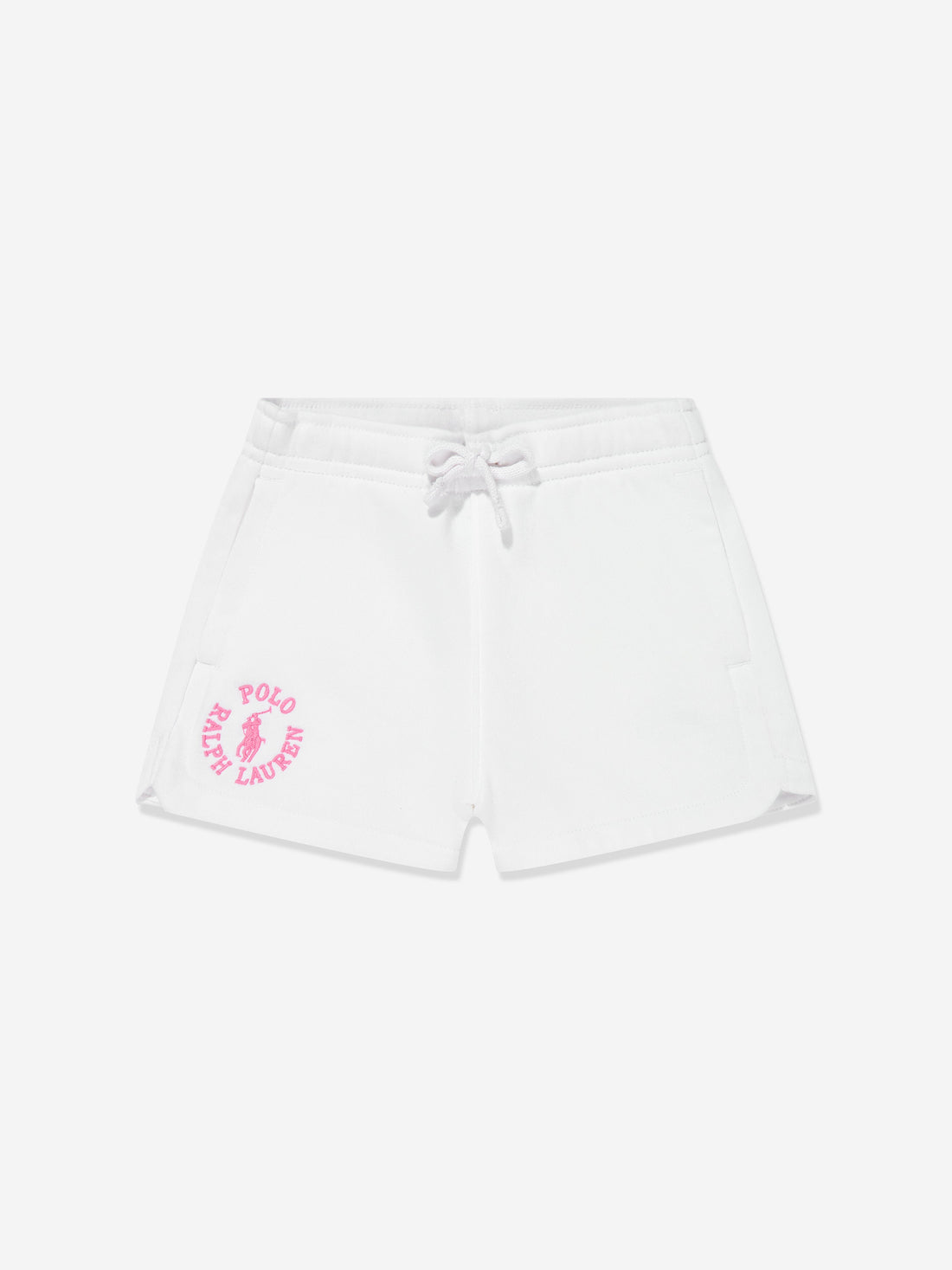 Girls Athletic Logo Shorts in White