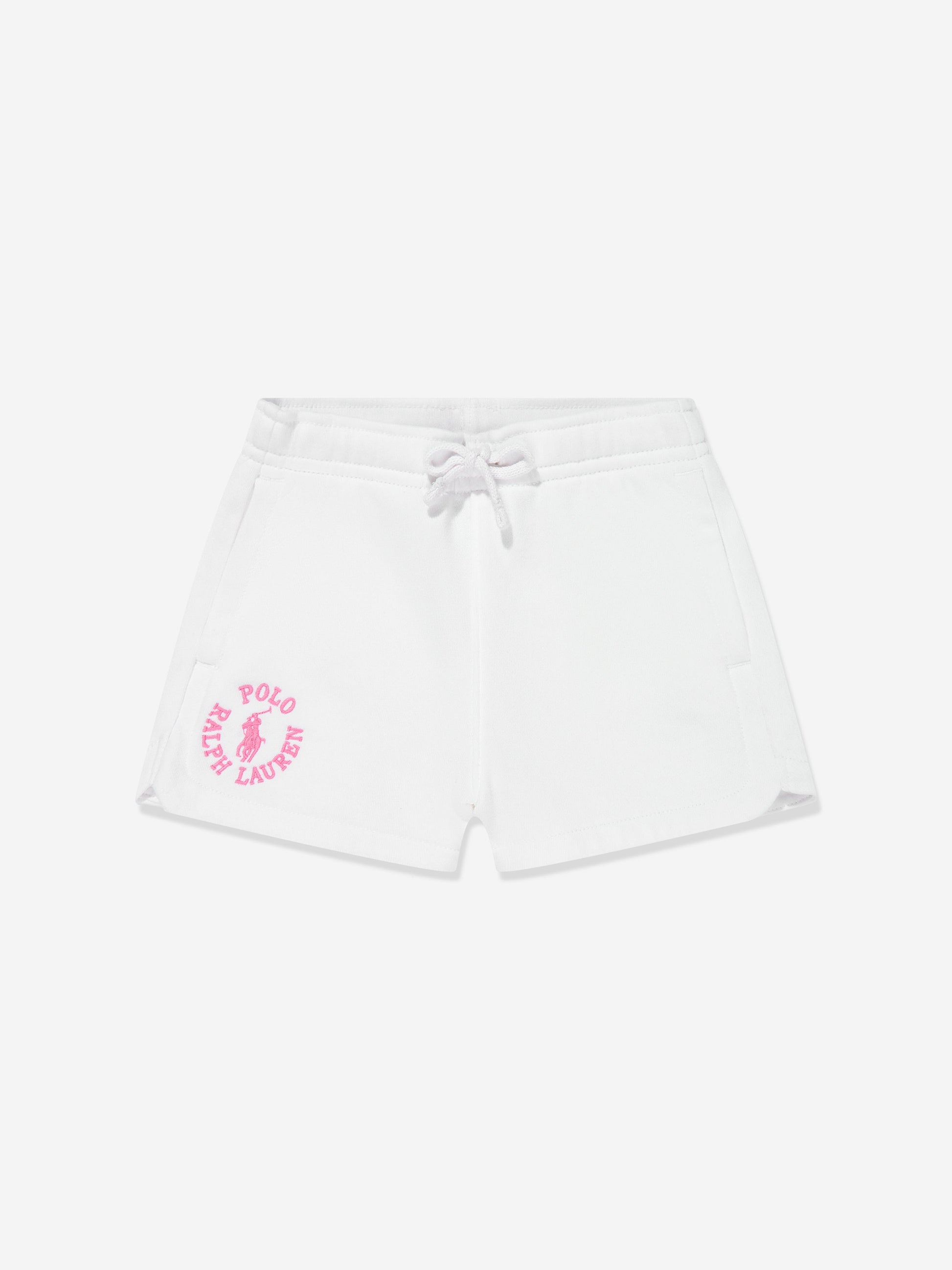 Girls Athletic Logo Shorts in White