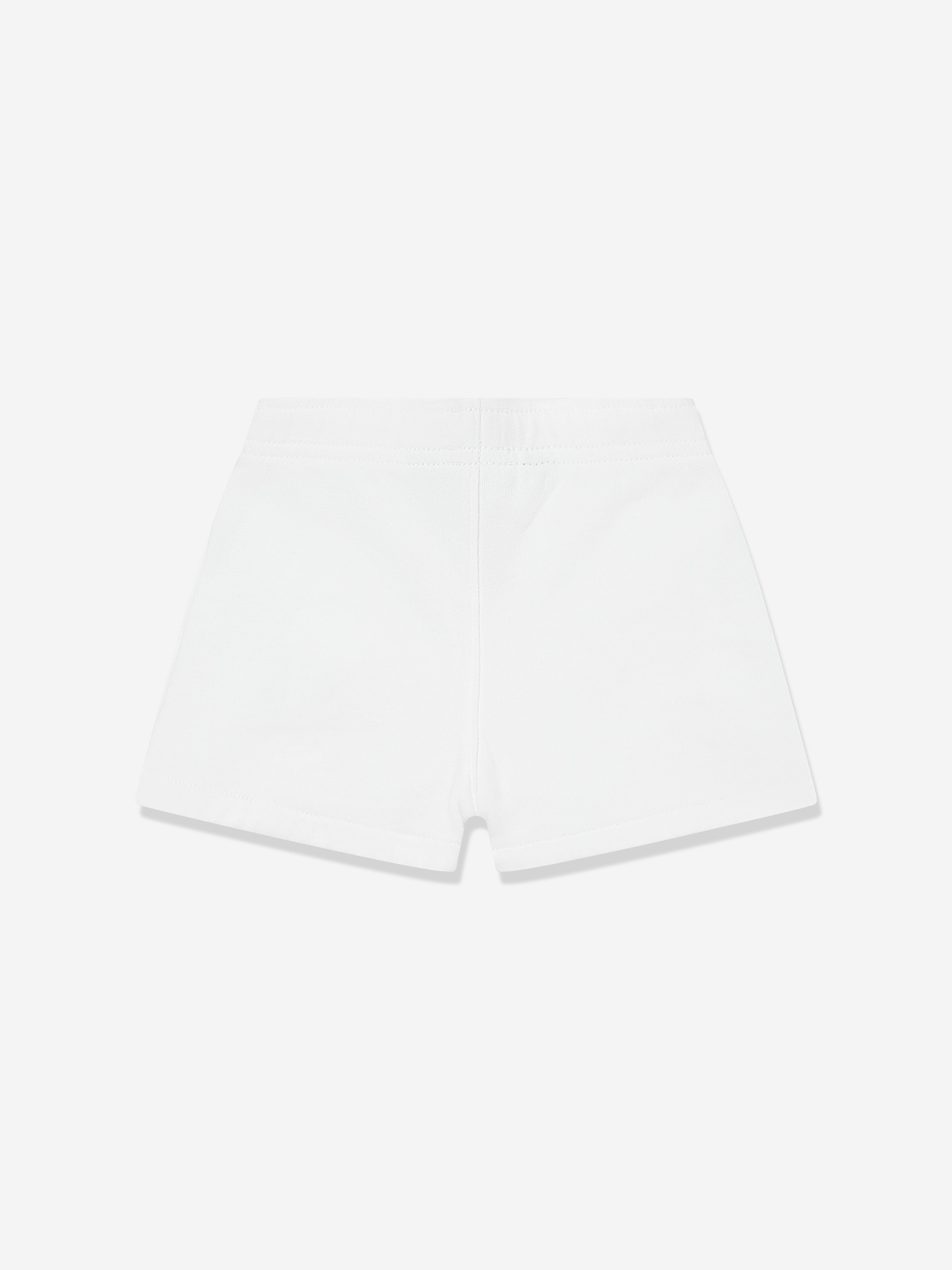 Girls Athletic Logo Shorts in White