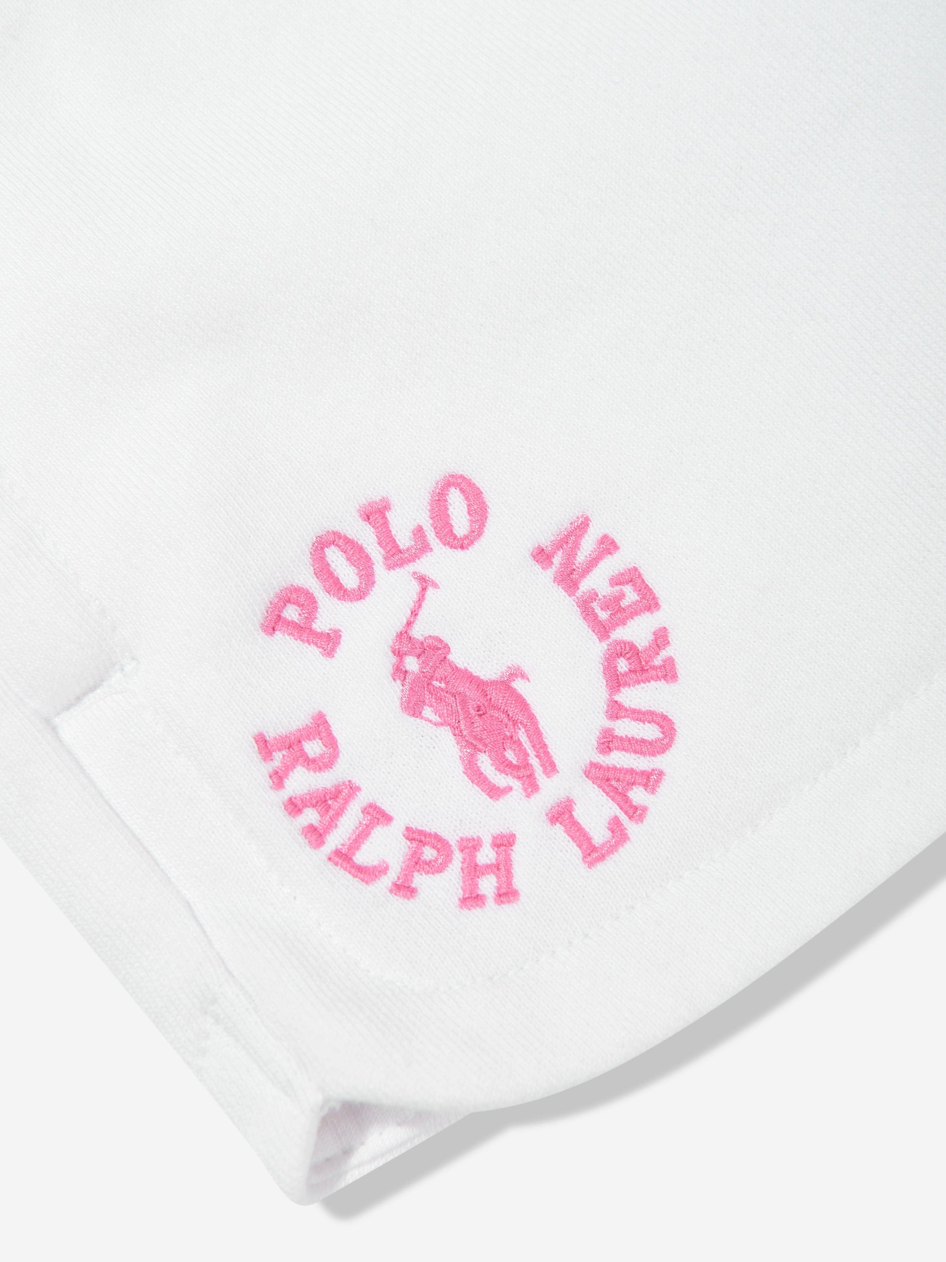 Girls Athletic Logo Shorts in White