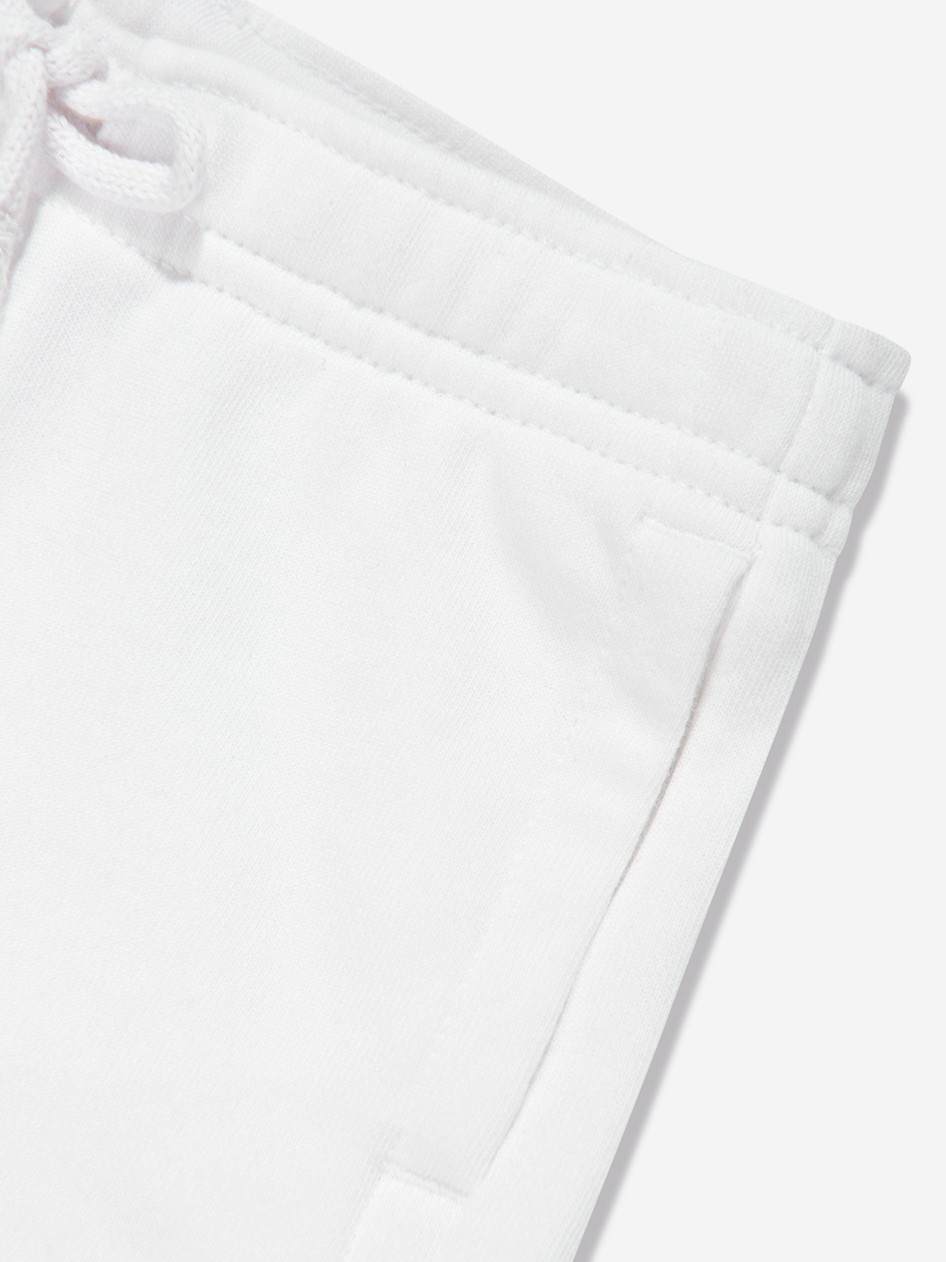 Girls Athletic Logo Shorts in White