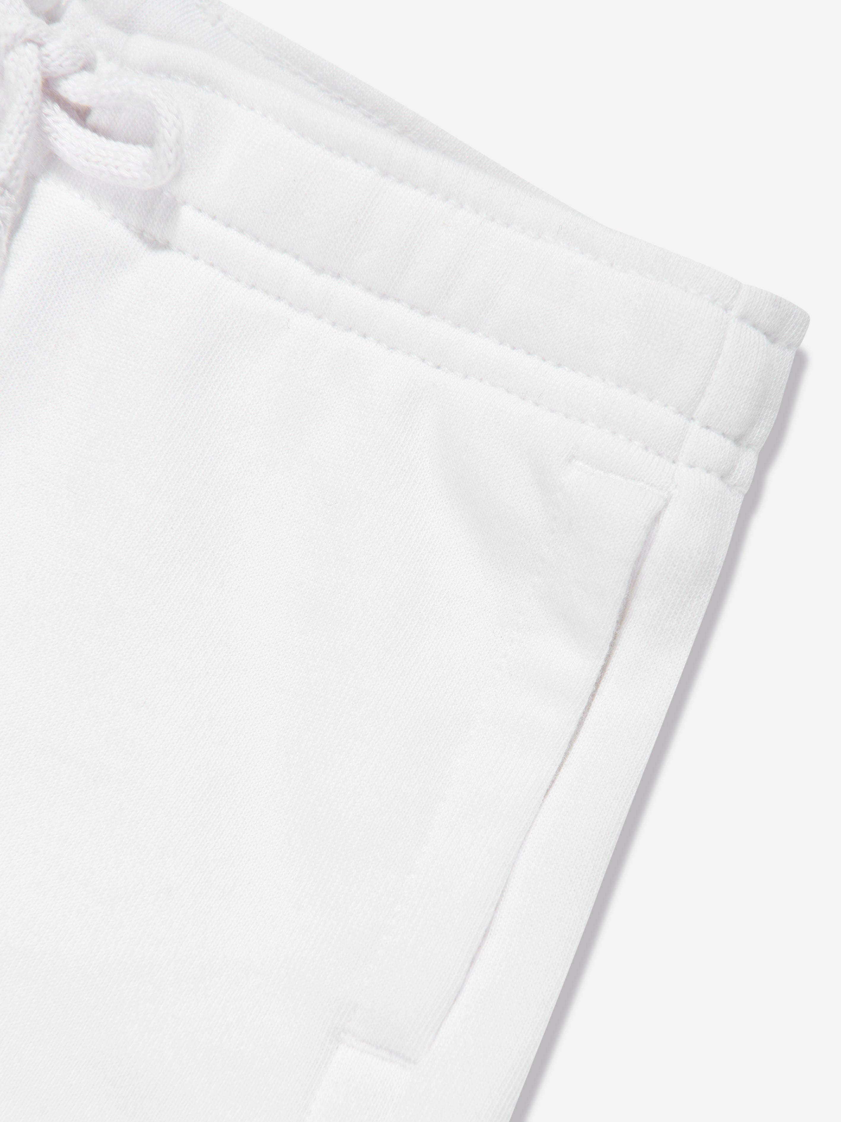 Girls Athletic Logo Shorts in White