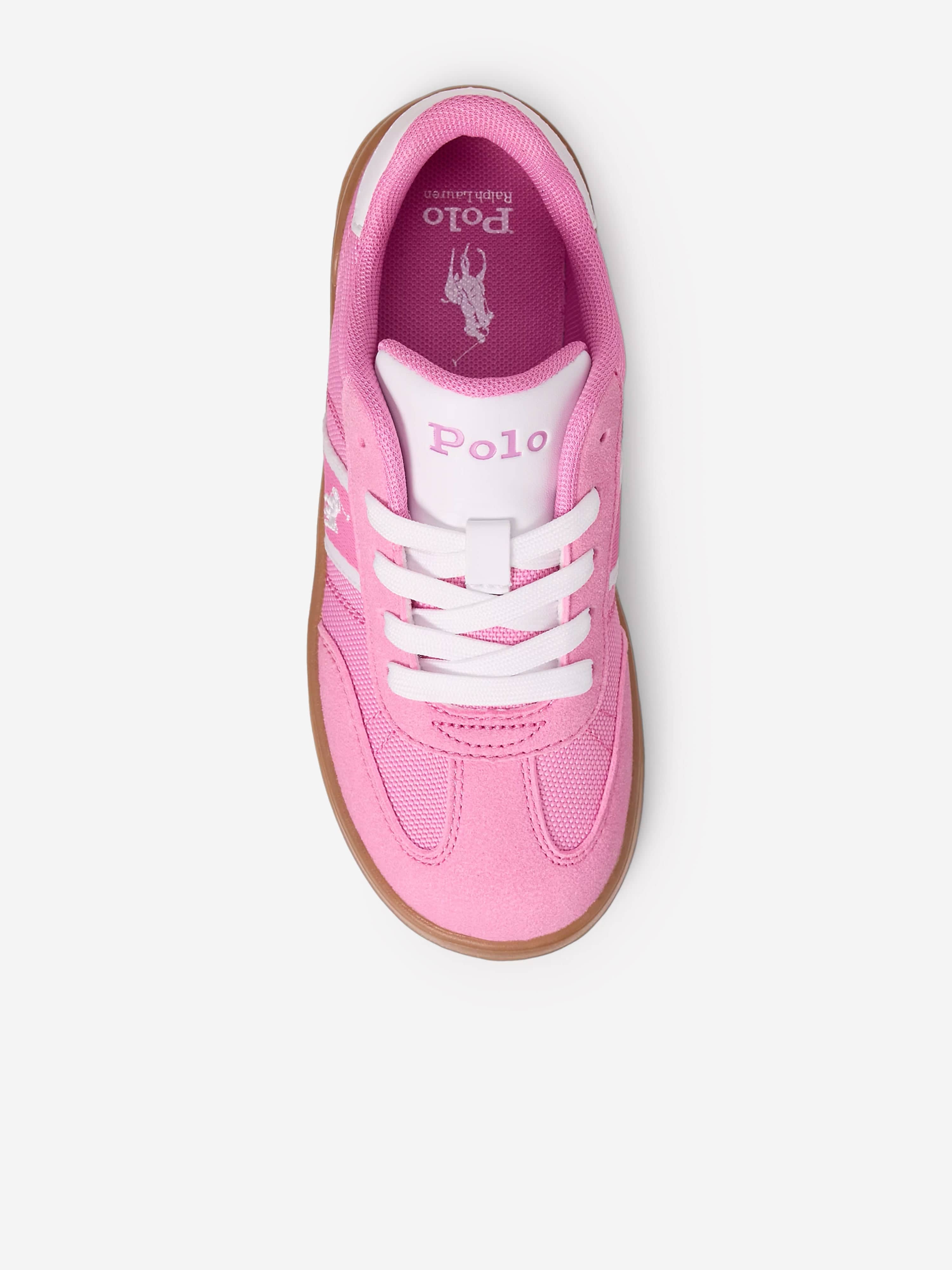Girls Heritage Court III T-Toe Trainers in Pink