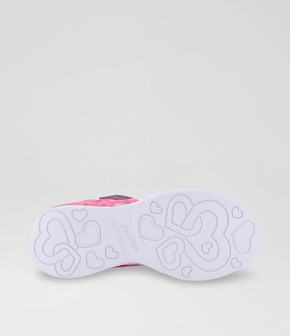 Eternal Heart Lights Junior Silver Multi Fabric Sneakers