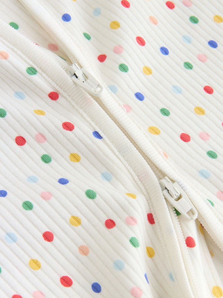 White/Blue/Red Two Way Zip Baby Rompers 3 Pack (0mths-3yrs)