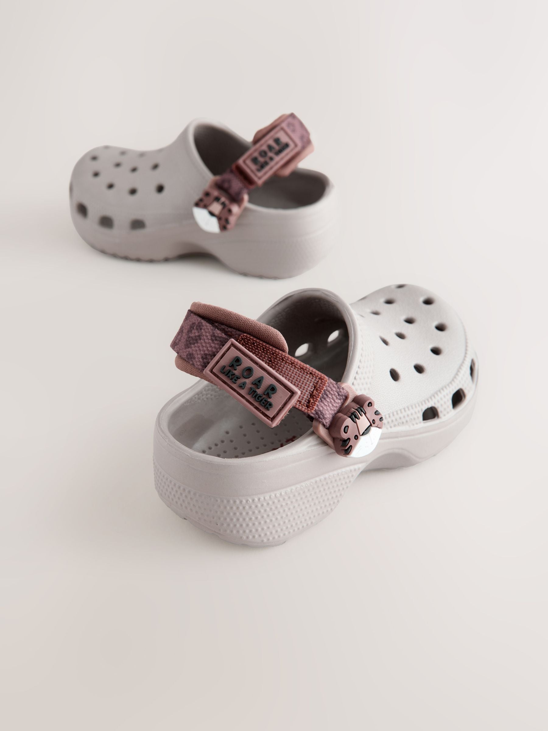 Neutral Tape Strap Clogs