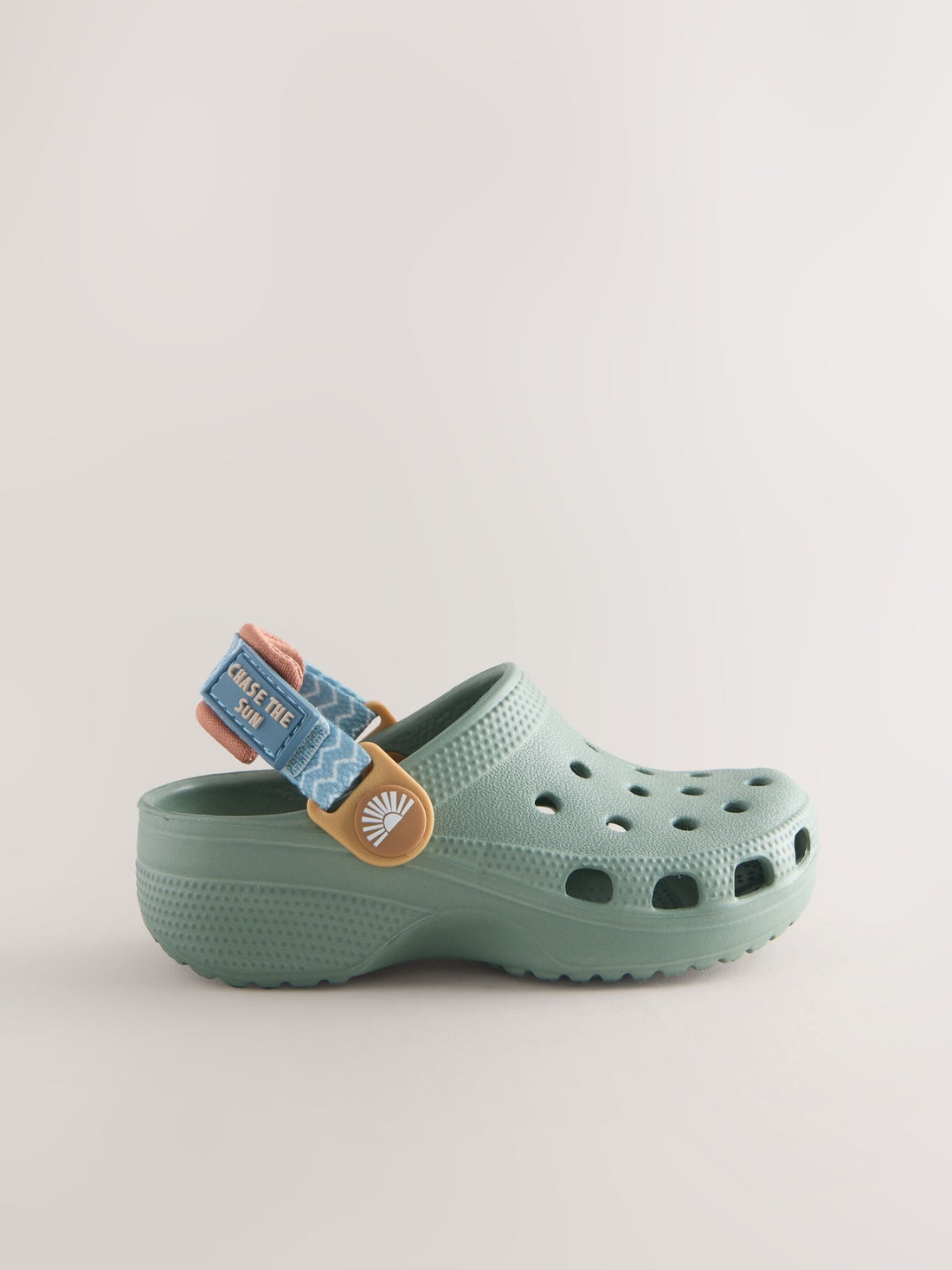 Sage Green Tape Strap Clogs
