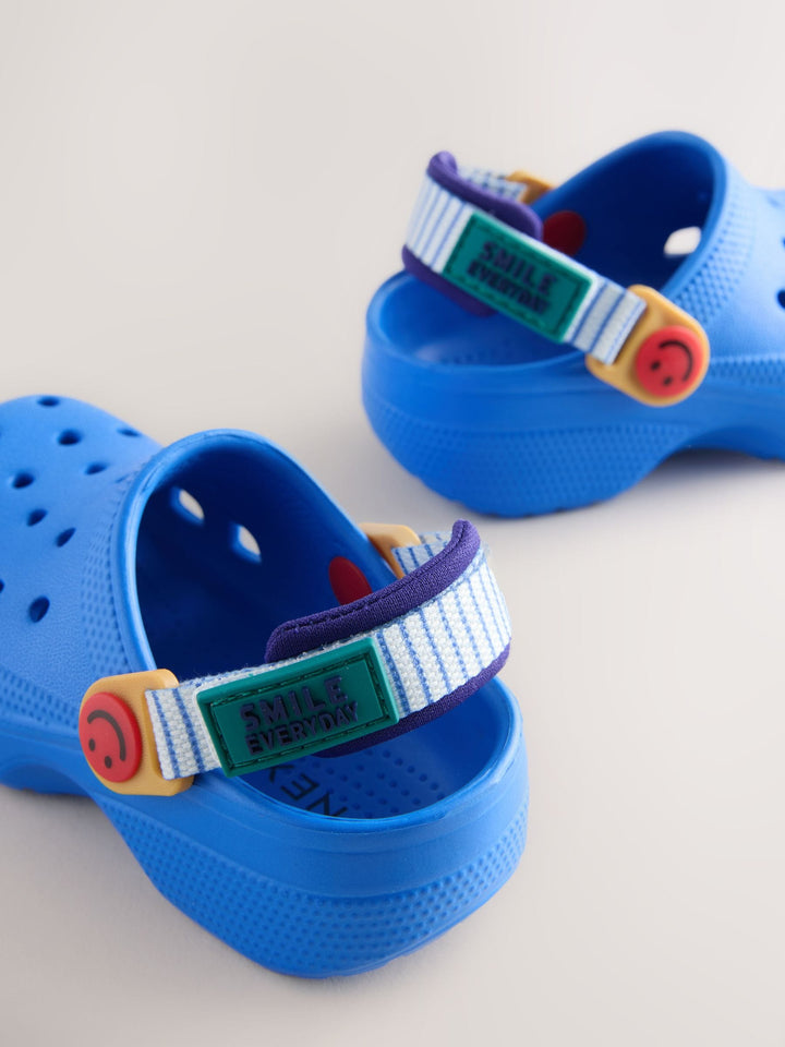 Blue Tape Strap Clogs