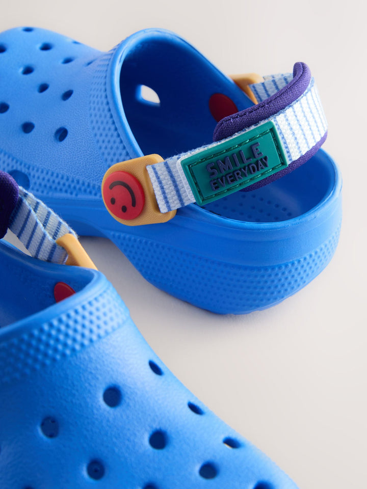 Blue Tape Strap Clogs