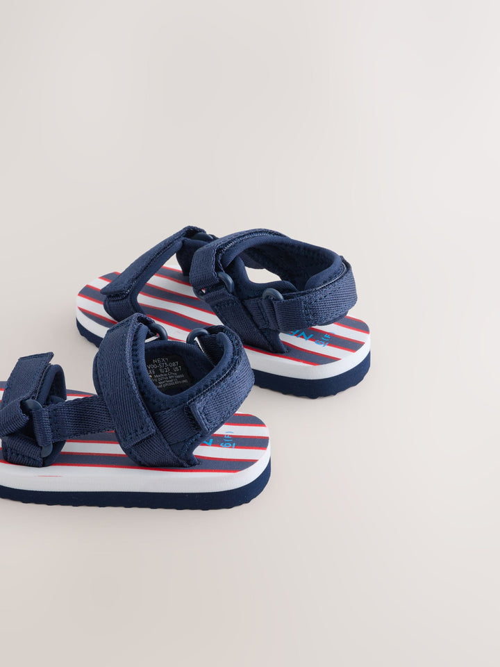 Navy Standard Fit (F) Touch Fastening Trekker Walking Sandals