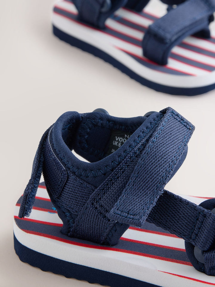 Navy Standard Fit (F) Touch Fastening Trekker Walking Sandals