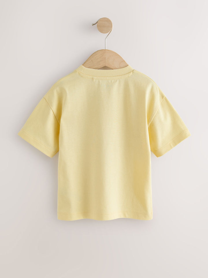 Yellow Short Sleeve Plain T-Shirt (3mths-7yrs)