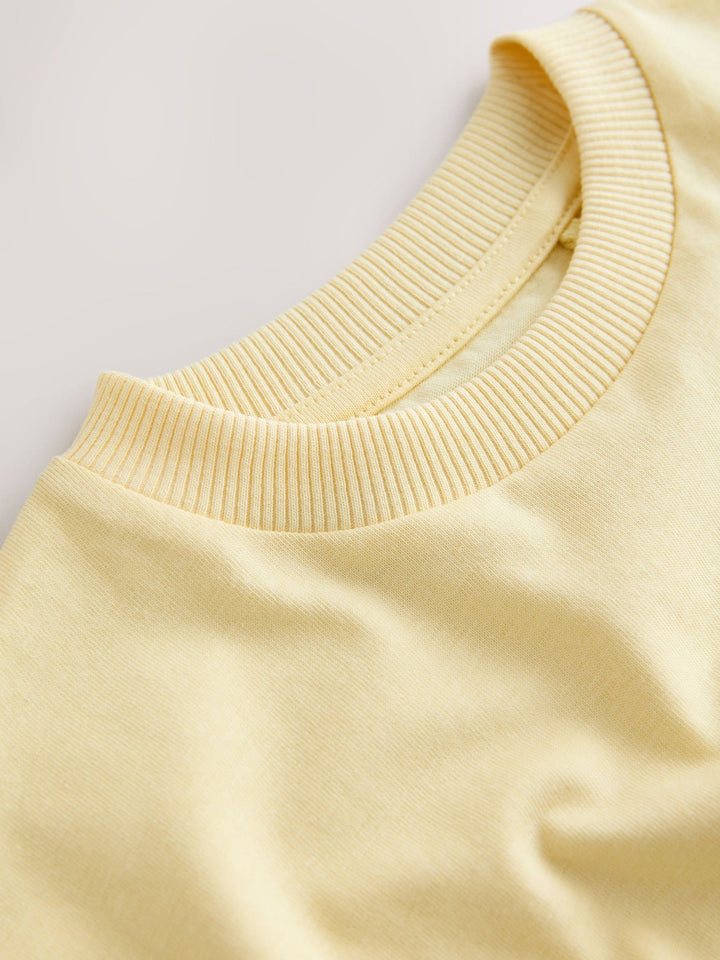 Yellow Short Sleeve Plain T-Shirt (3mths-7yrs)
