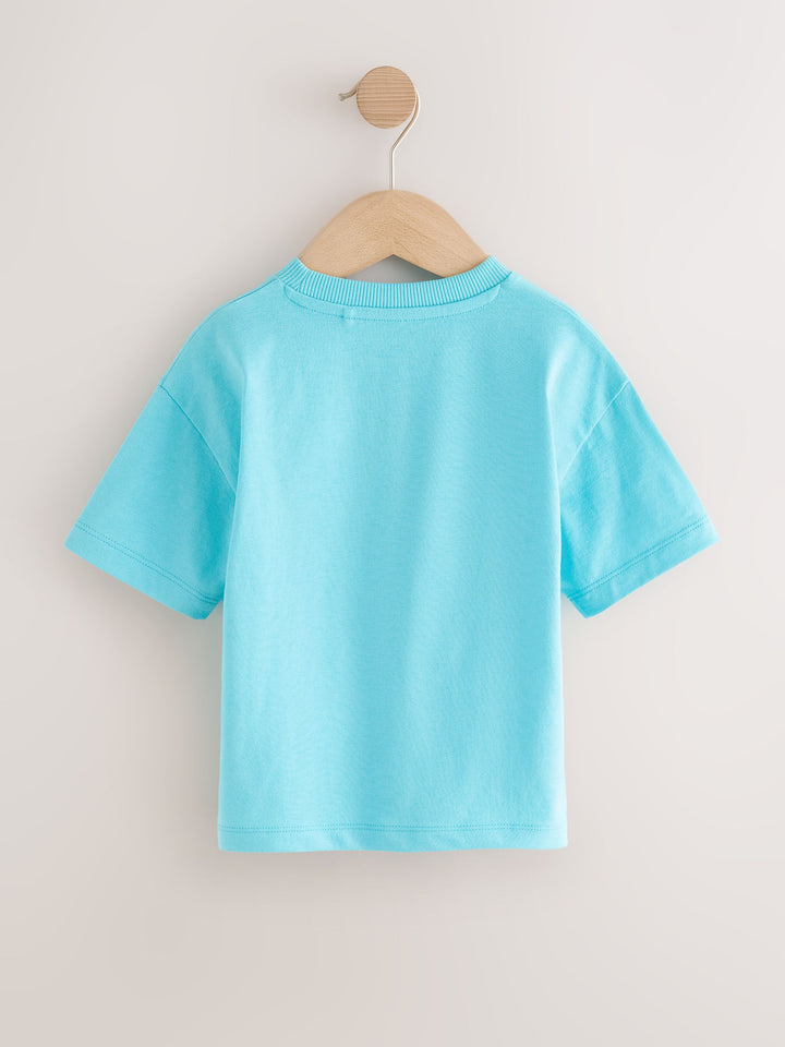 Bright Blue Short Sleeve Plain T-Shirt (3mths-7yrs)