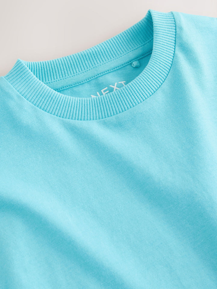 Bright Blue Short Sleeve Plain T-Shirt (3mths-7yrs)