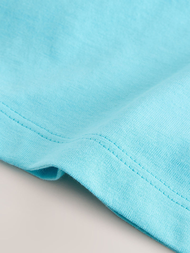 Bright Blue Short Sleeve Plain T-Shirt (3mths-7yrs)