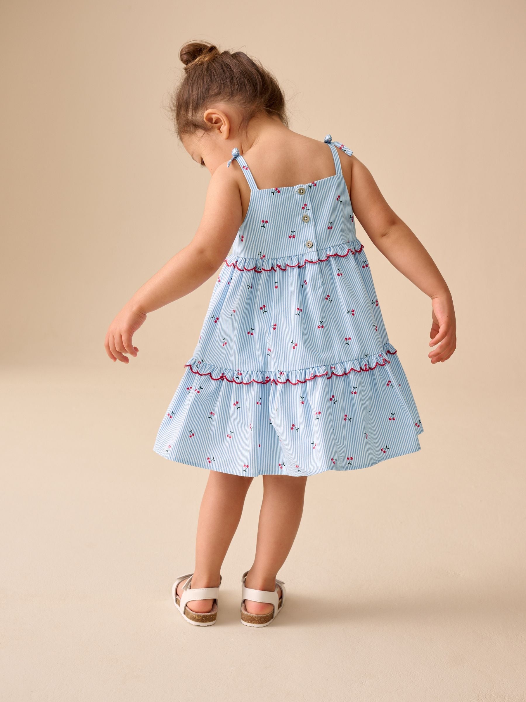 Blue Stripe Strappy Dress (3mths-8yrs)