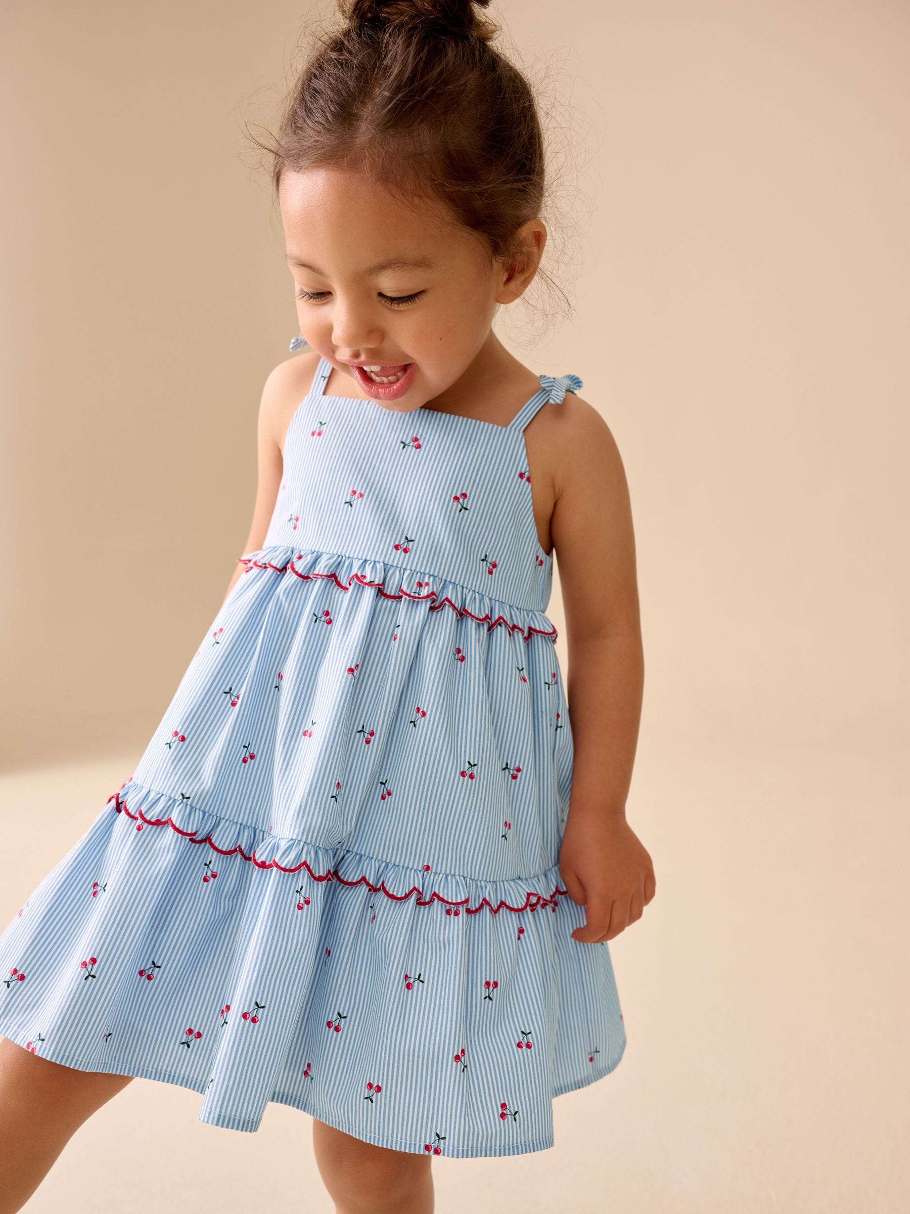 Blue Stripe Strappy Dress (3mths-8yrs)