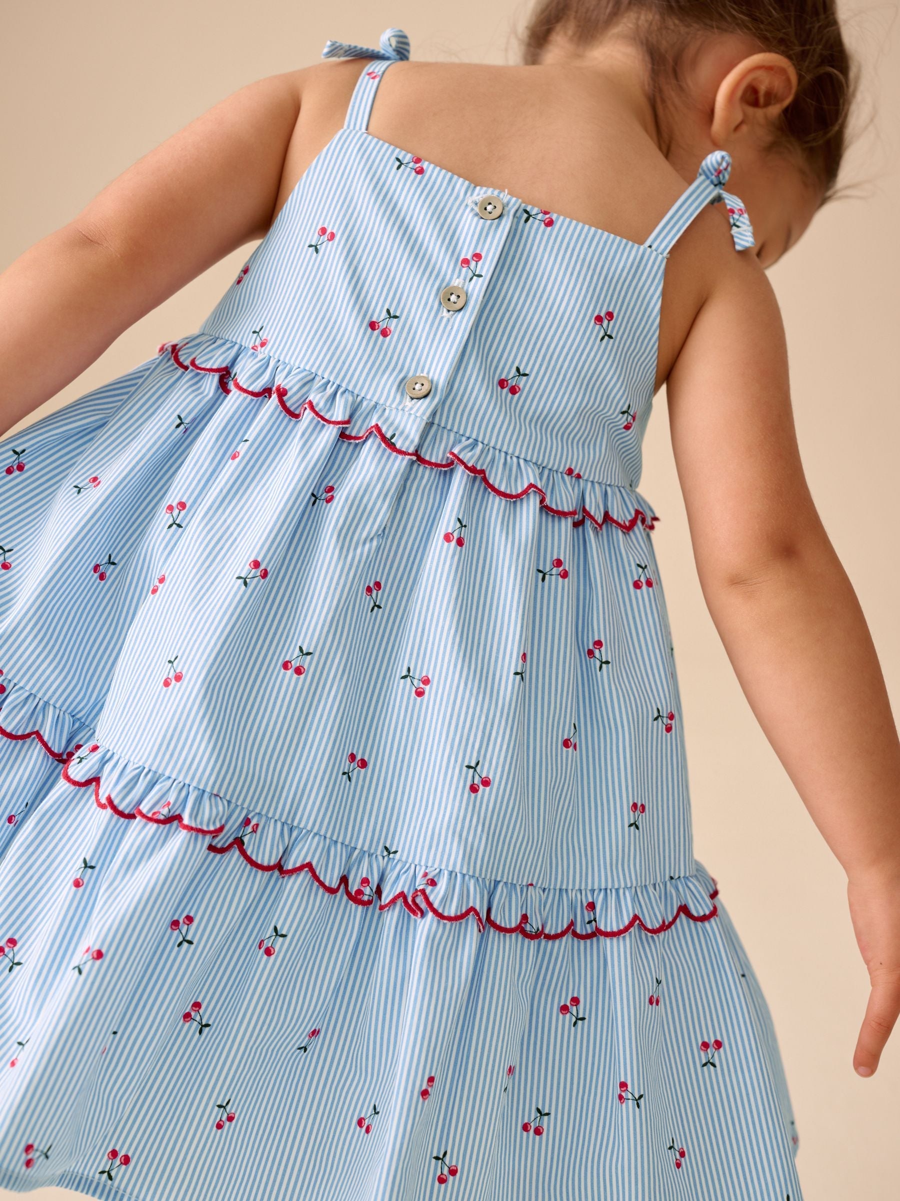 Blue Stripe Strappy Dress (3mths-8yrs)