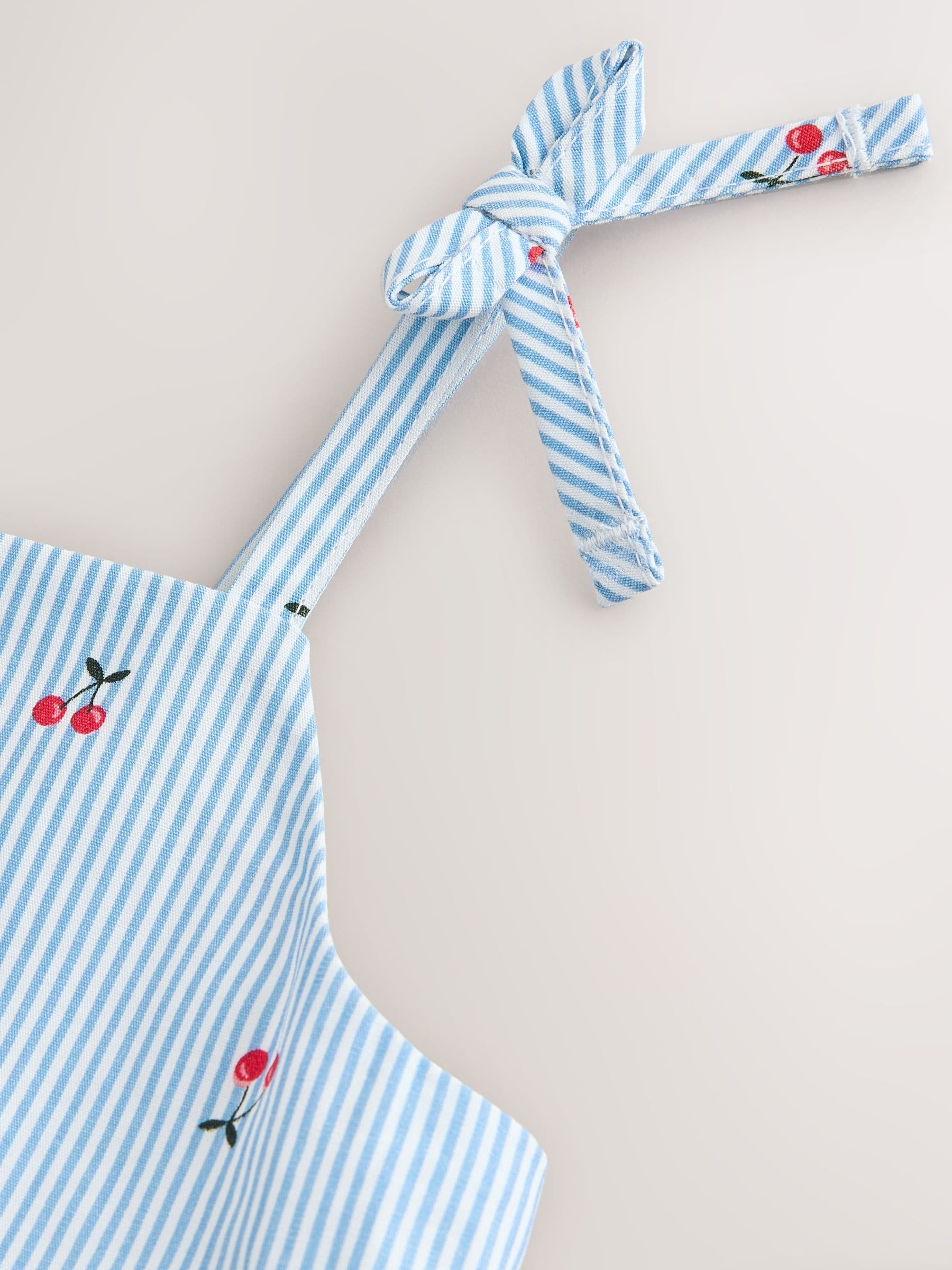 Blue Stripe Strappy Dress (3mths-8yrs)