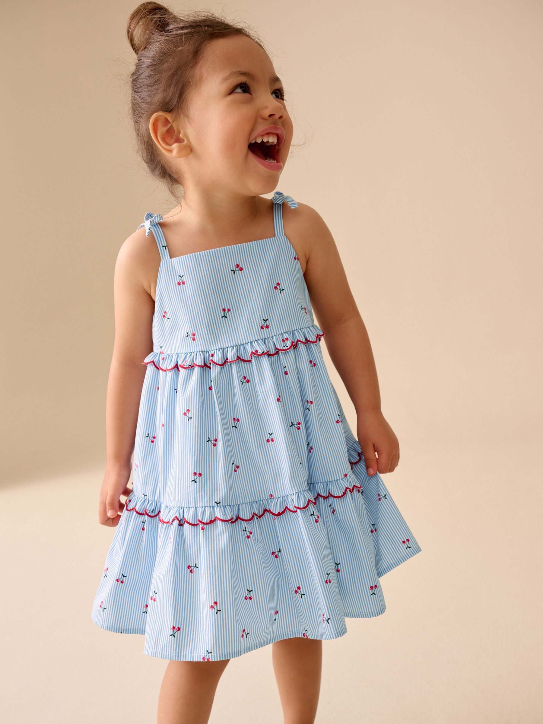 Blue Stripe Strappy Dress (3mths-8yrs)