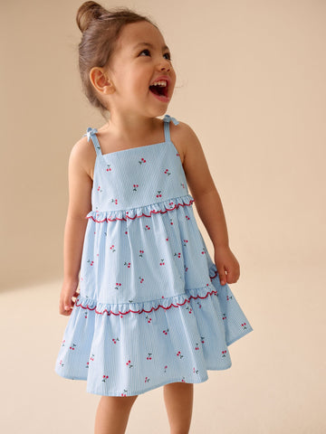 Blue Stripe Strappy Dress (3mths-8yrs)