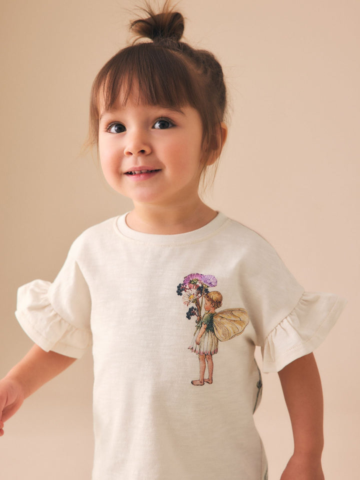 Ecru White Flower Fairies Shorts Set (3mths-7yrs)