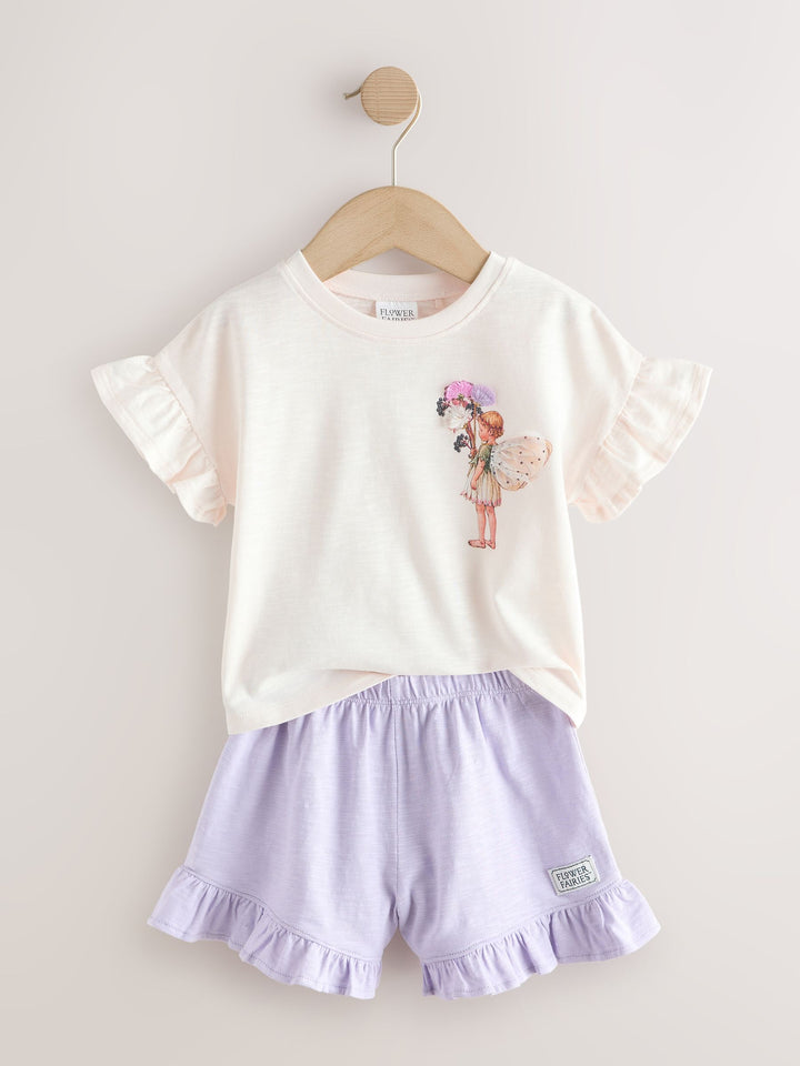 Ecru White Flower Fairies Shorts Set (3mths-7yrs)