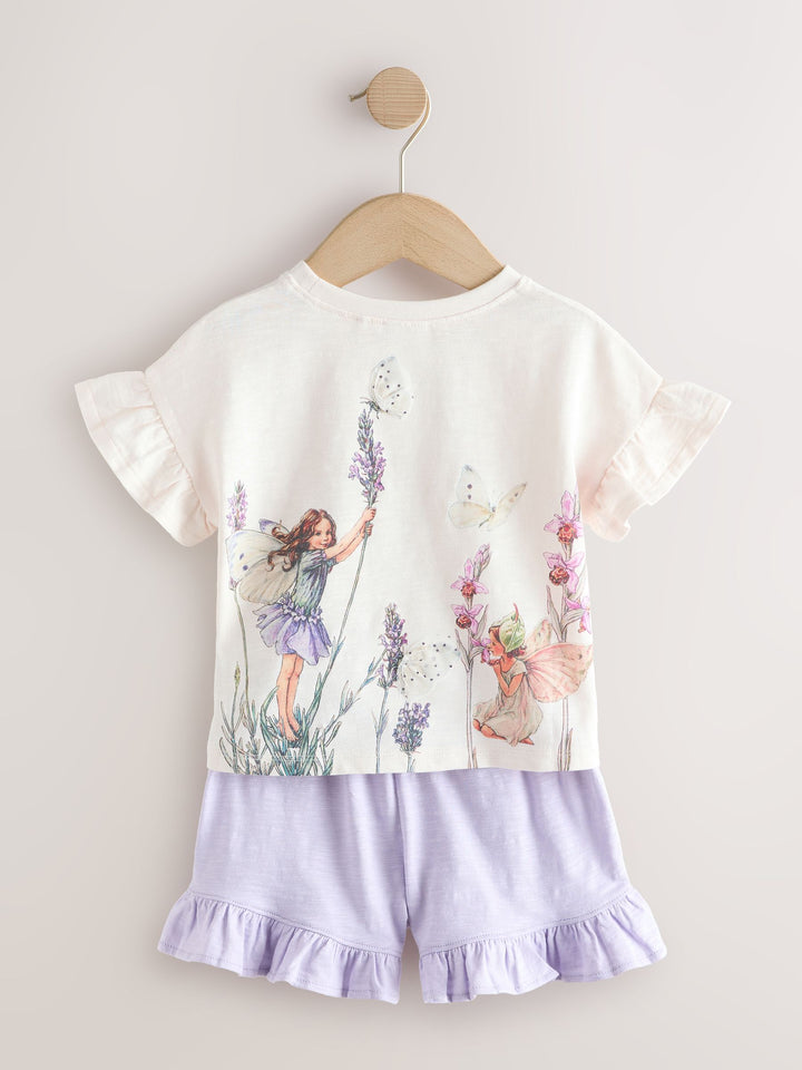 Ecru White Flower Fairies Shorts Set (3mths-7yrs)