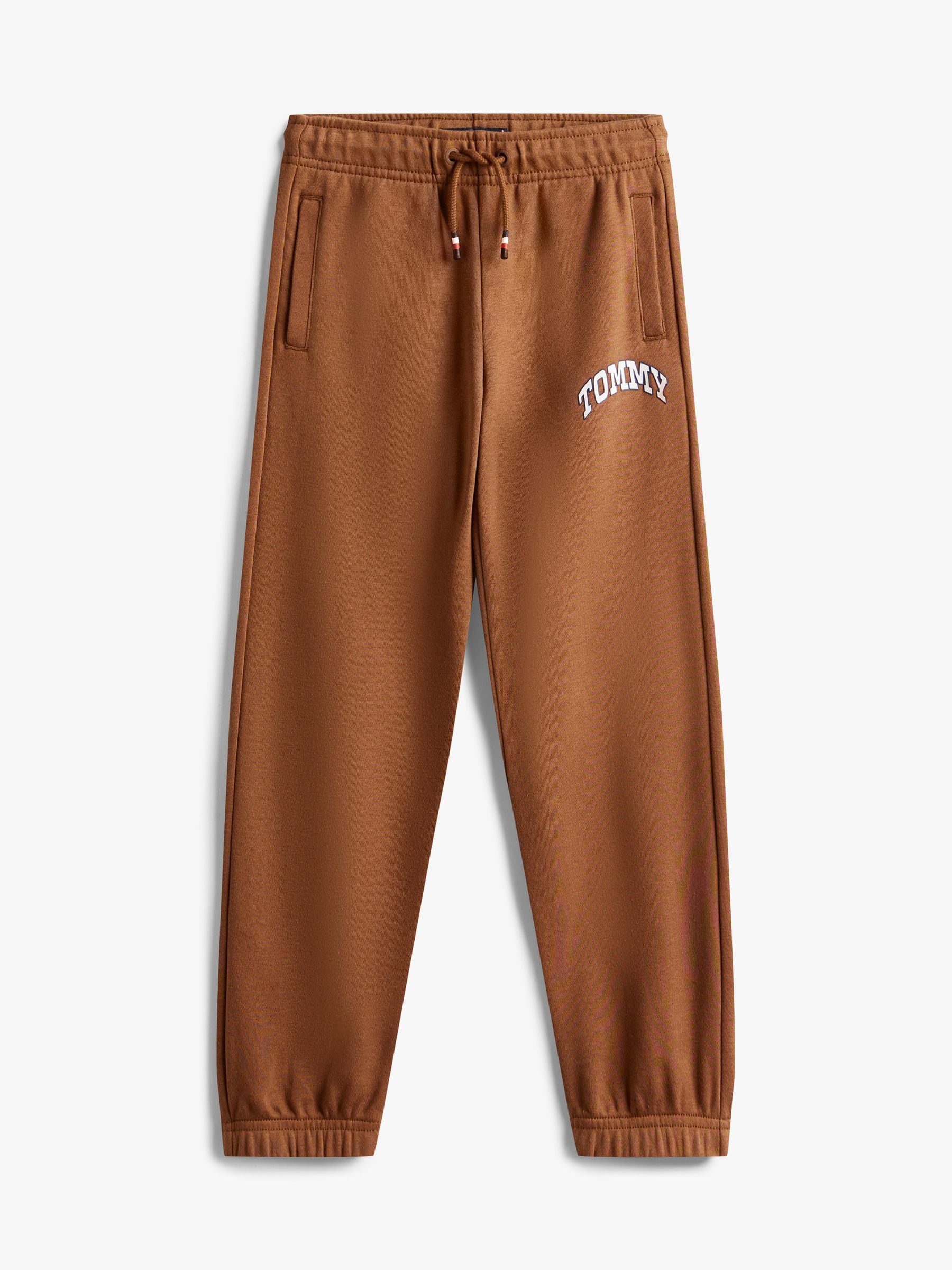 بني - بنطلون رياضي فليس بطبعة شعار فارسي من Tommy Hilfiger