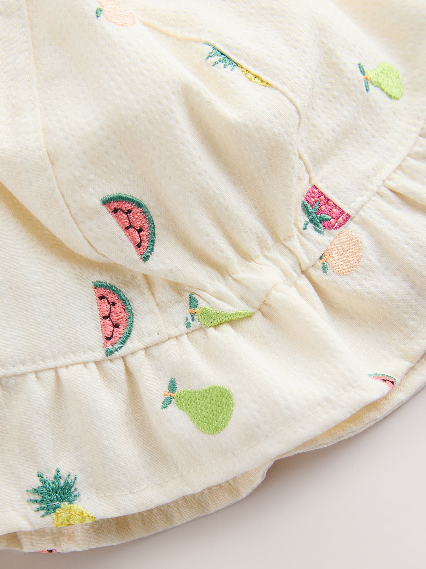 Bright Fruit Embroidered Baby Bucket Hats 2 Pack (0mths-2yrs)