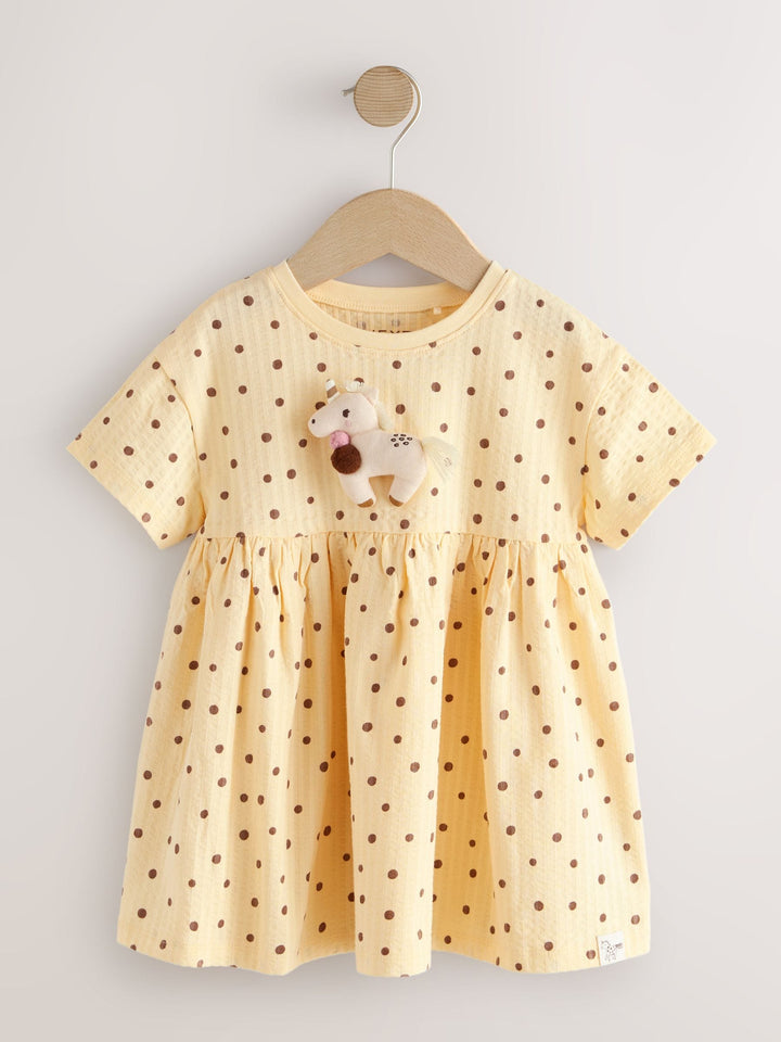 Neutral Unicorn Jersey Dress (3mths-7yrs)
