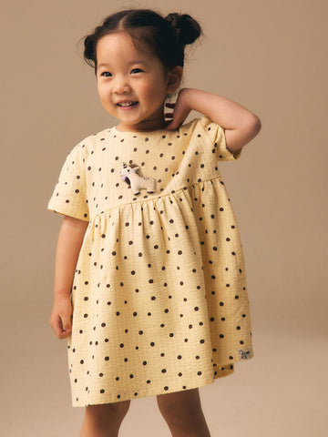 Neutral Unicorn Jersey Dress (3mths-7yrs)