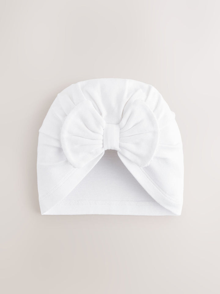 White Baby Turban 2 Pack (0-18mths)