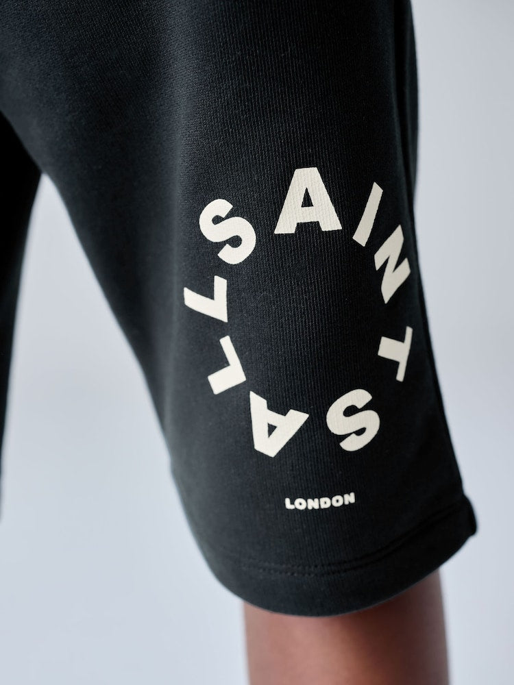 smALLSAINTS Neutral/Black Tierra T-Shirt and Sweat Shorts Set