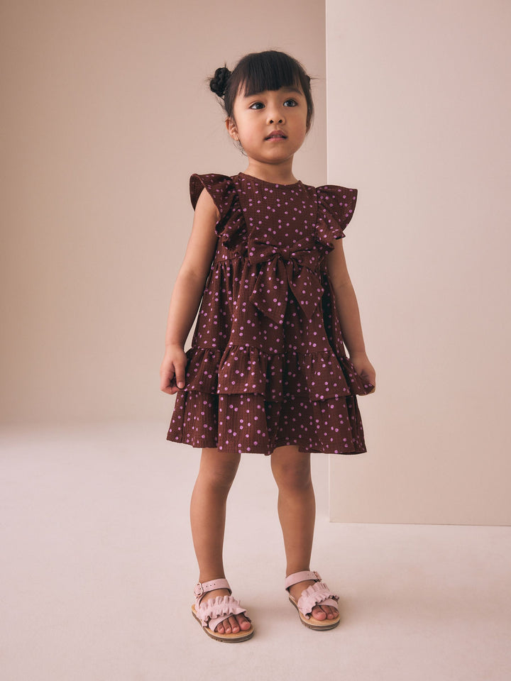 Brown Tiered Summer Dress (3mths-7yrs)
