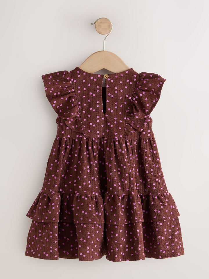 Brown Tiered Summer Dress (3mths-7yrs)