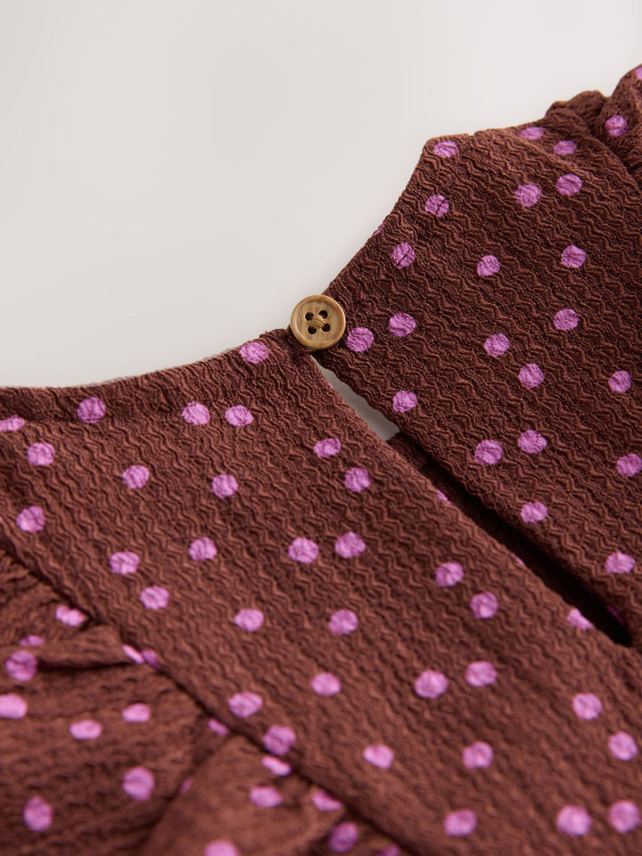 Brown Tiered Summer Dress (3mths-7yrs)