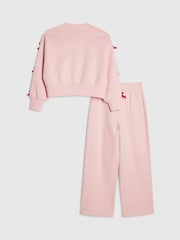 River Island Pink Bow Top & Joggers Set