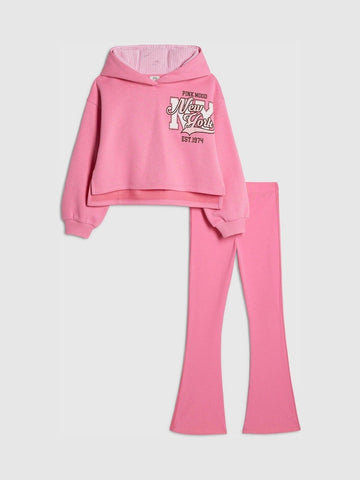 River Island Pink New York Hoodie & Joggers Set