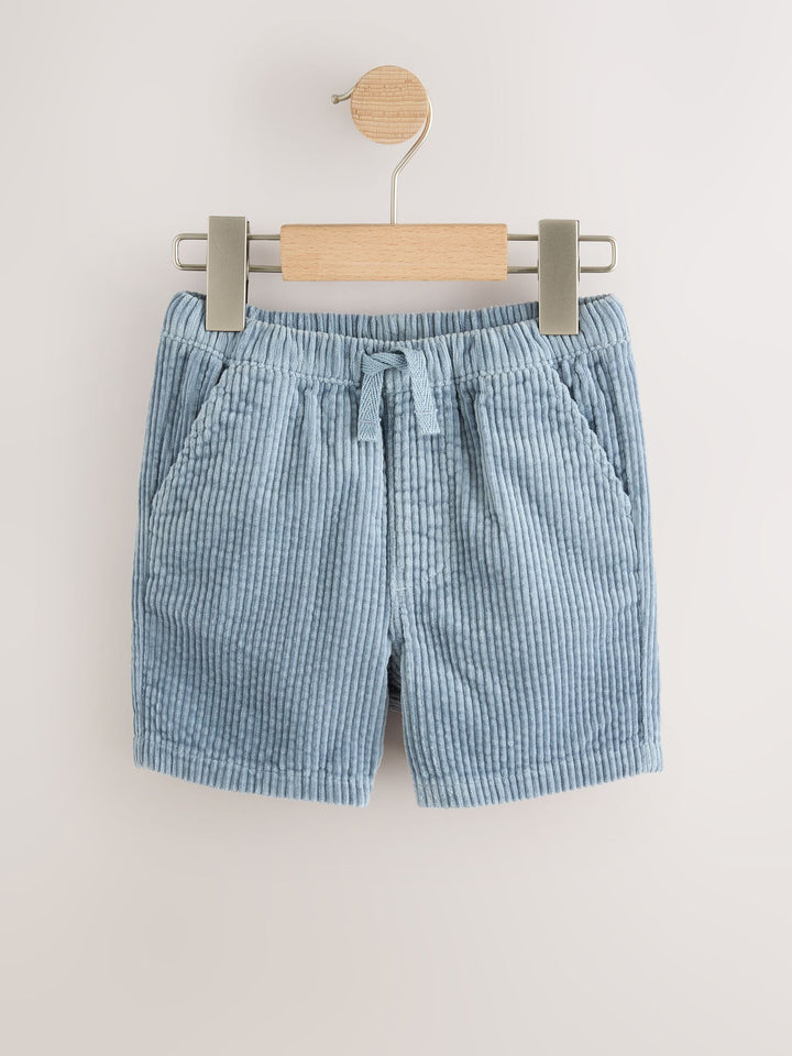Mid Blue Corduroy Pull On Shorts (3mths-7yrs)