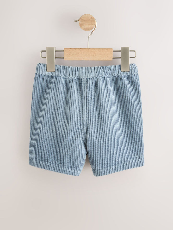 Mid Blue Corduroy Pull On Shorts (3mths-7yrs)