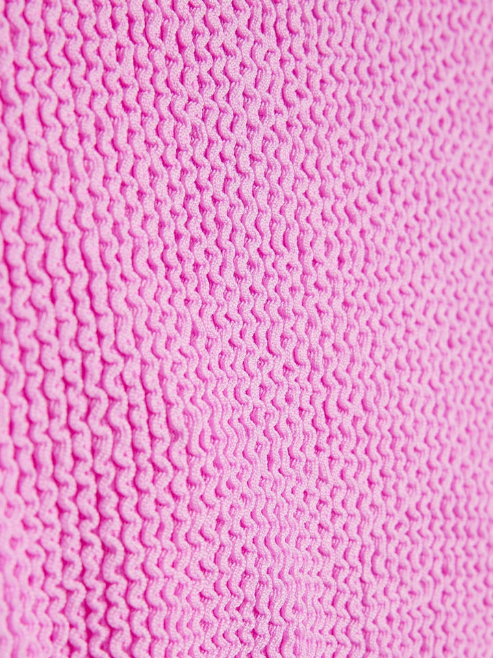 River Island Pink Colour Block Textured Logo Swimsuit